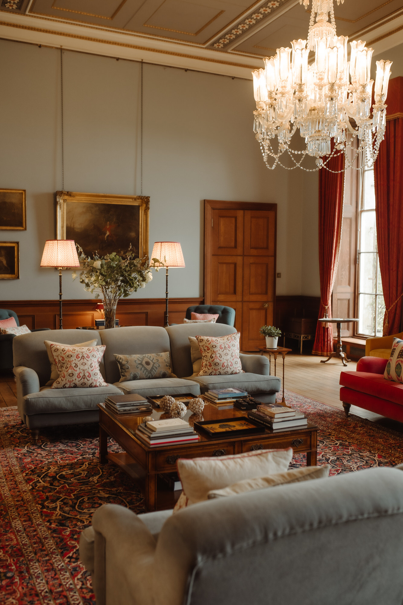 Stunning parlour room at Kinmount House wedding