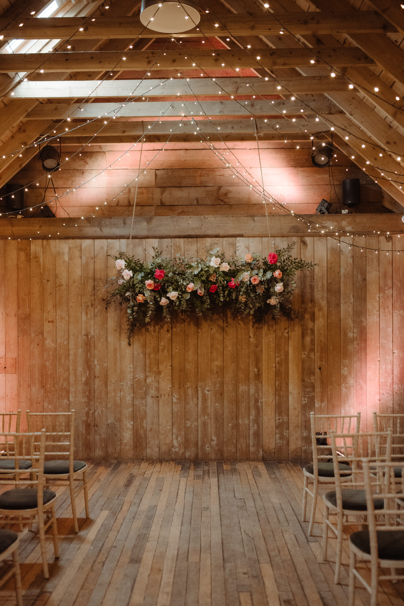 Beautiful floral set ups by Platter and Pop at the Byre at Inchyra.