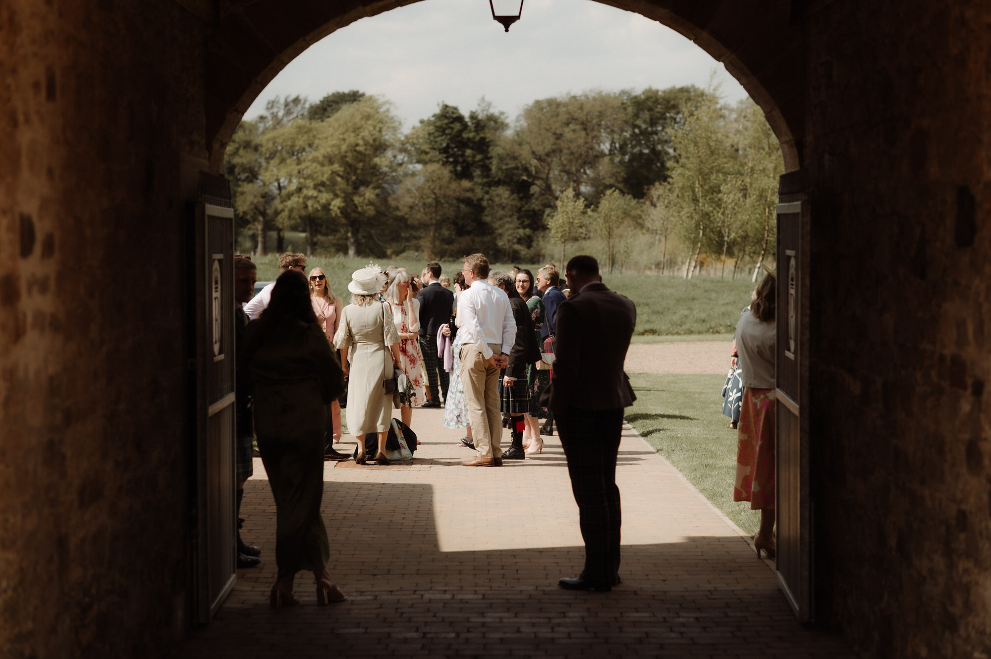 Summer wedding photography at Rosebery Steading wedding venue.