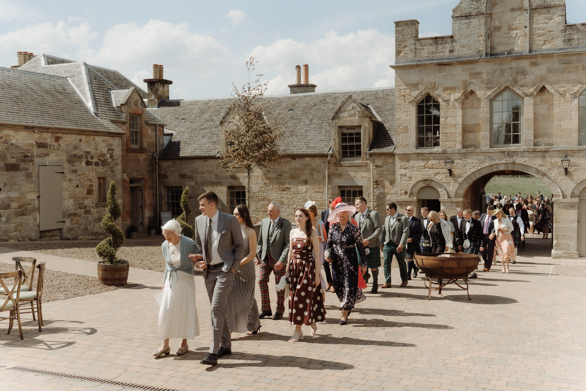 Guests arrive at Rosebery Steading.