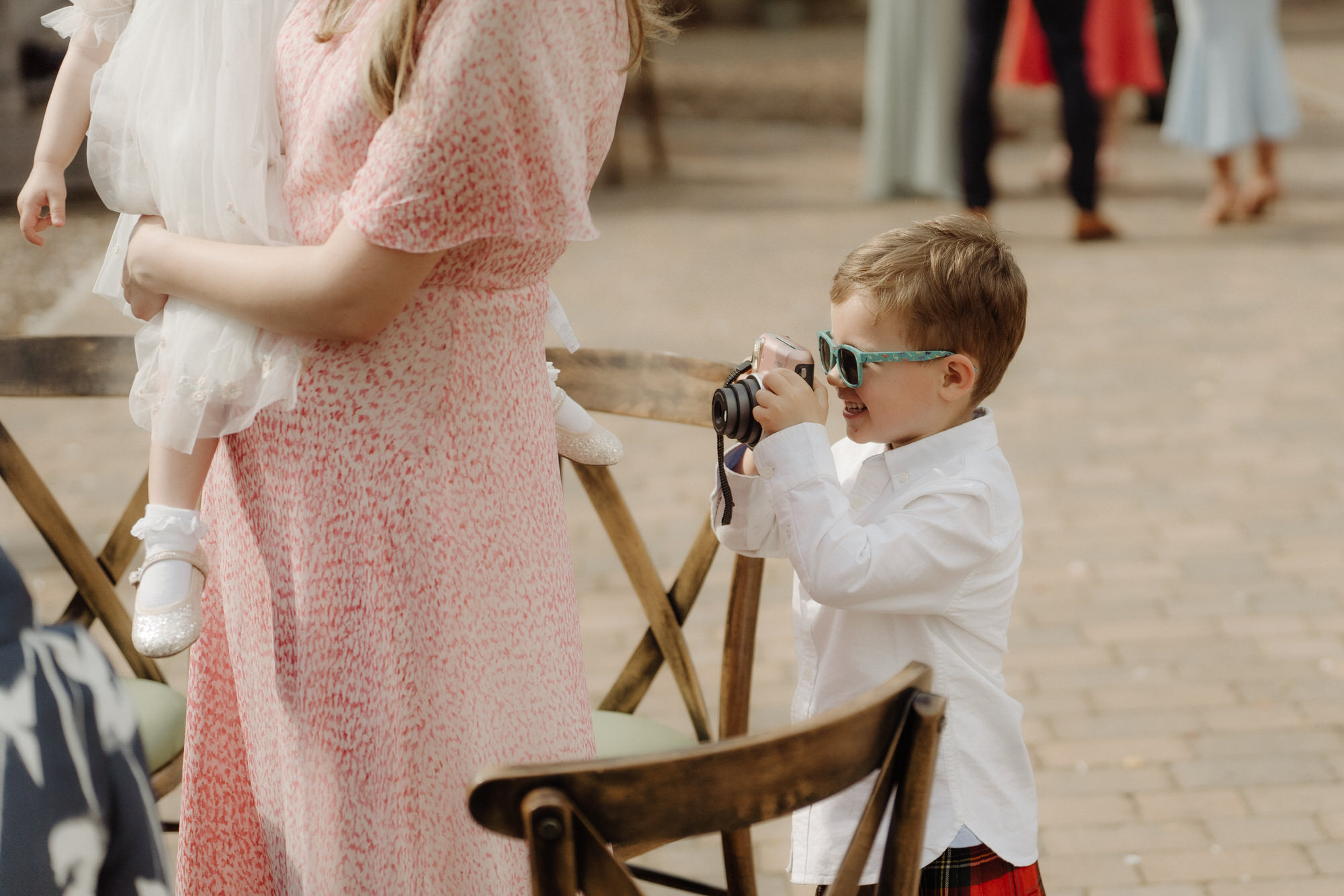 Summer wedding photography at Rosebery Steading wedding venue.