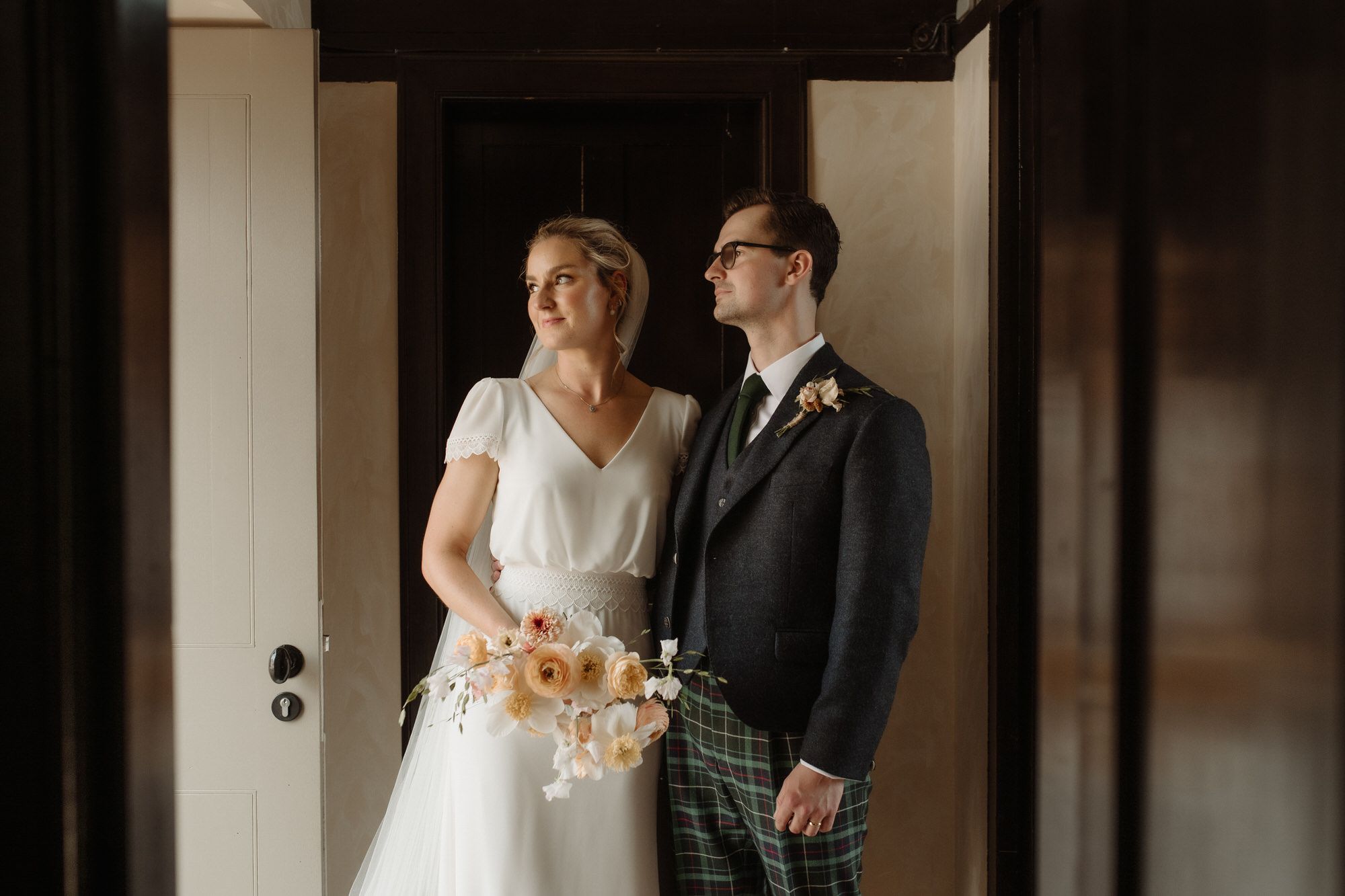 Summer wedding photography at Rosebery Steading wedding venue.