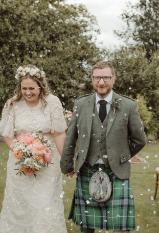 Garden ceremony at The Rhynd. Wedding & Elopement Photographer in Scotland